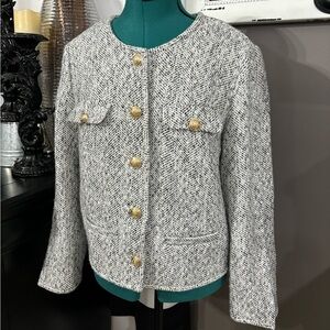 Derek Lam Collective RTR design gray tweed jacket